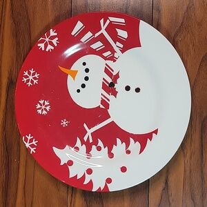 Snowman Holiday Plate